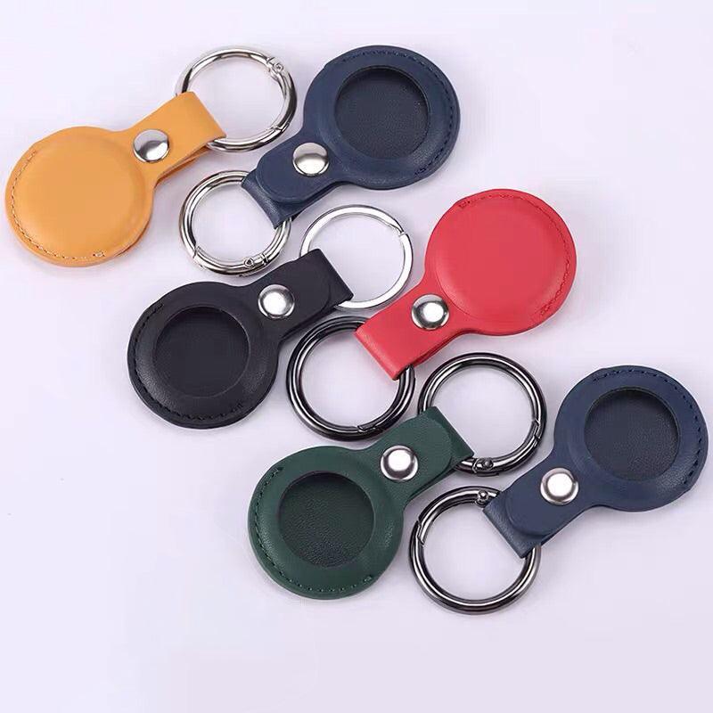 For Apple Airtag Leather Case Cover Air Tag Keychain Holder Sleeve Shell Tracker - Blue V528-COLOUR-BLUE18410