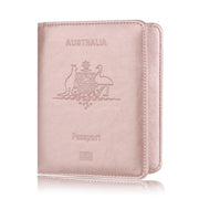 RFID Passport Holder Slim Leather Travel Wallet ID Card Cover Case for Men Women - Blue V528-COLOUR-BLUE32975