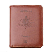 RFID Passport Holder Slim Leather Travel Wallet ID Card Cover Case for Men Women - Blue V528-COLOUR-BLUE32975