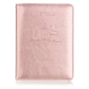 RFID Passport Holder Slim Leather Travel Wallet ID Card Cover Case for Men Women - Blue V528-COLOUR-BLUE32975
