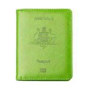 RFID Passport Holder Slim Leather Travel Wallet ID Card Cover Case for Men Women - Blue V528-COLOUR-BLUE32975