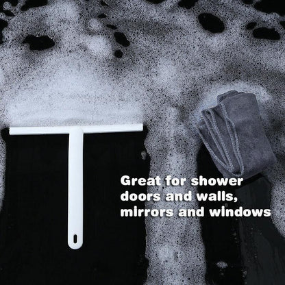 Shower Squeegee Bathroom Mirror Window Glass Cleaner Wiper Home Cleaning Tool - Blue V528-COLOUR-BLUE96418