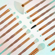 20 Pcs Eye Make-Up Brushes Diamond Unicorn Eyeshadow Eyebrow Blending Brush Set - Blue and Pink V528-COLOUR-BLUEANDPINK65540