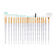 20 Pcs Eye Make-Up Brushes Diamond Unicorn Eyeshadow Eyebrow Blending Brush Set - Blue and Pink V528-COLOUR-BLUEANDPINK65540