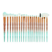 20 Pcs Eye Make-Up Brushes Diamond Unicorn Eyeshadow Eyebrow Blending Brush Set - Blue and Pink V528-COLOUR-BLUEANDPINK65540