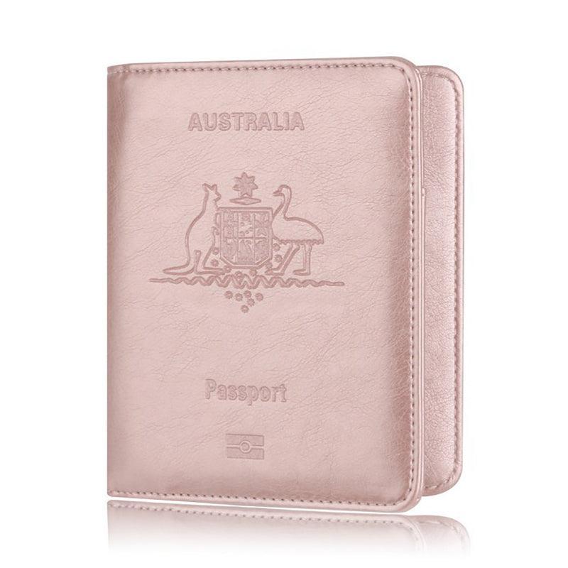 RFID Passport Holder Slim Leather Travel Wallet ID Card Cover Case for Men Women - Brown V528-COLOUR-BROWN37077