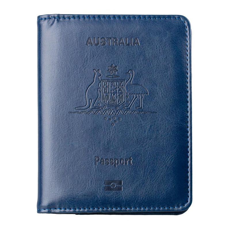 RFID Passport Holder Slim Leather Travel Wallet ID Card Cover Case for Men Women - Brown V528-COLOUR-BROWN37077