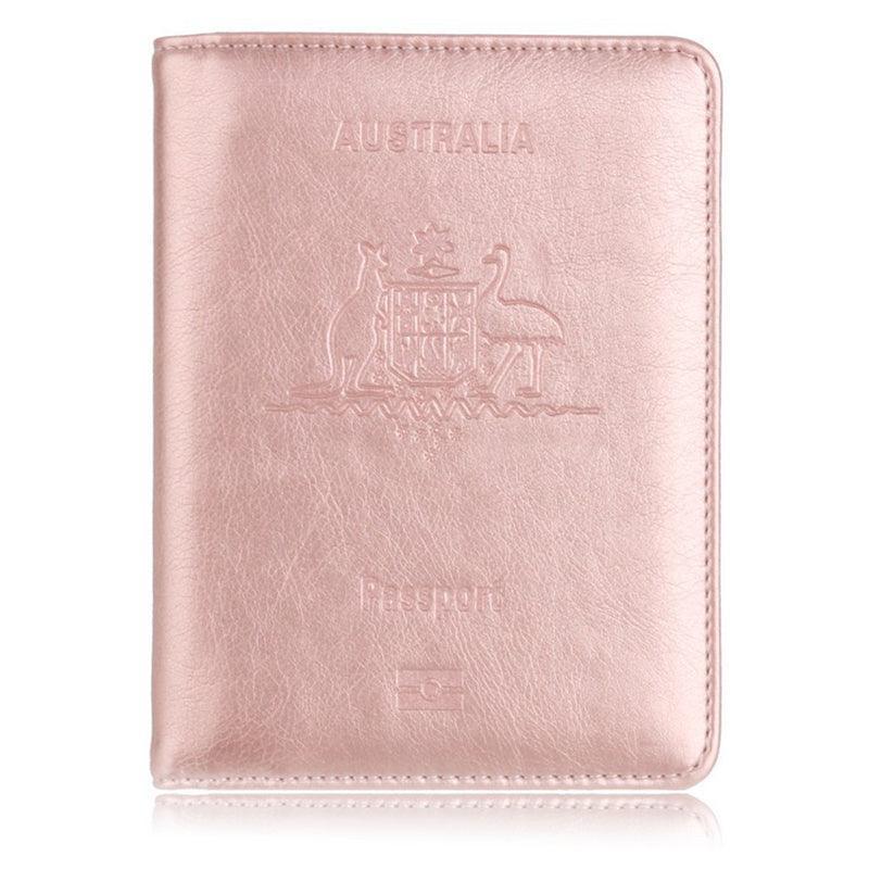 RFID Passport Holder Slim Leather Travel Wallet ID Card Cover Case for Men Women - Brown V528-COLOUR-BROWN37077