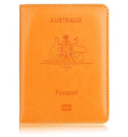 RFID Passport Holder Slim Leather Travel Wallet ID Card Cover Case for Men Women - Brown V528-COLOUR-BROWN37077