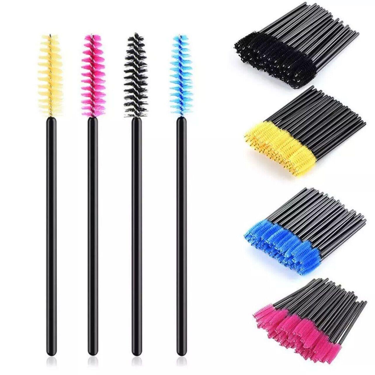 50X Disposable Mascara Wands Eyelash Brushes Applicator Lash Extension Brush - gold+pink V528-COLOUR-GOLDPINK-QTY-5052231