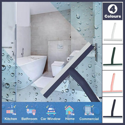 Shower Squeegee Bathroom Mirror Window Glass Cleaner Wiper Home Cleaning Tool - Green V528-COLOUR-GREEN45743