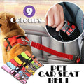 Adjustable Pet Harness Lead for Car Travel with Clip Attachment Nylon Restraint Strap - Green V528-COLOUR-GREEN86853