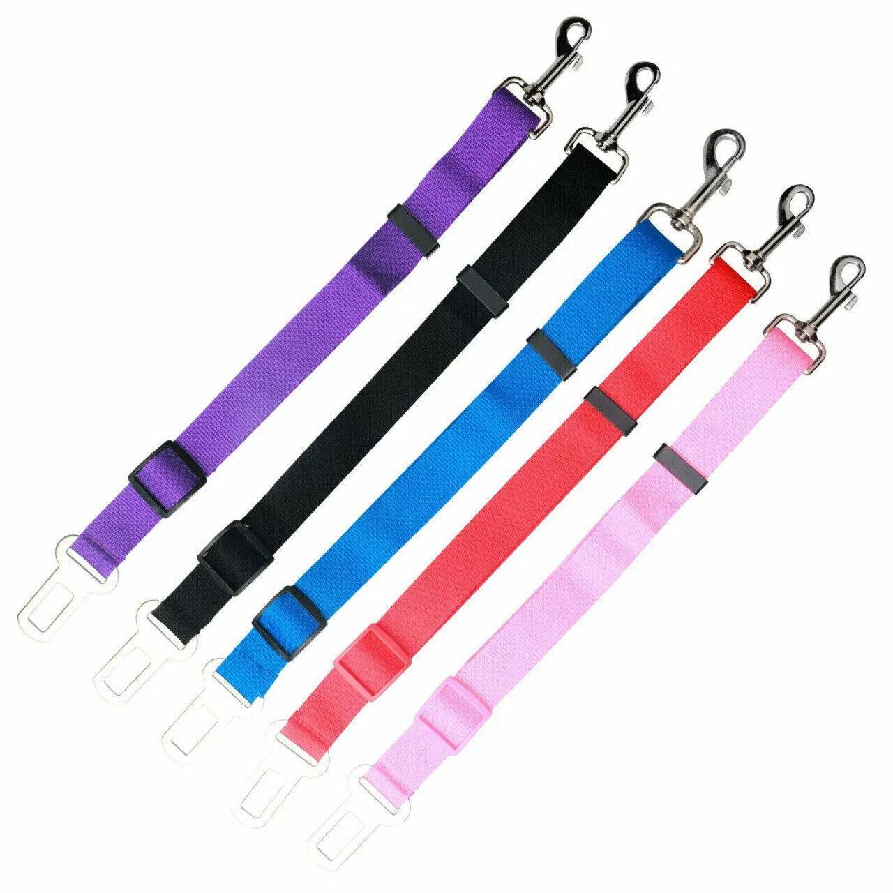 Adjustable Pet Harness Lead for Car Travel with Clip Attachment Nylon Restraint Strap - Green V528-COLOUR-GREEN86853