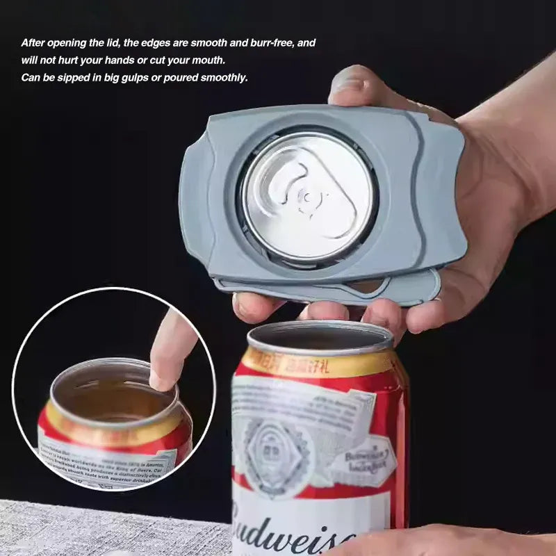 Topless Can Opener Manual Kitchen Tool for Beer Soda and Tin Bottles - Grey V528-COLOUR-GREY56336