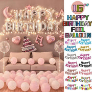 40Cm 3D Happy Birthday Letters Balloons Inflating Foil Banner Bunting Celebrate - Light Blue V528-COLOUR-LIGHTBLUE97617