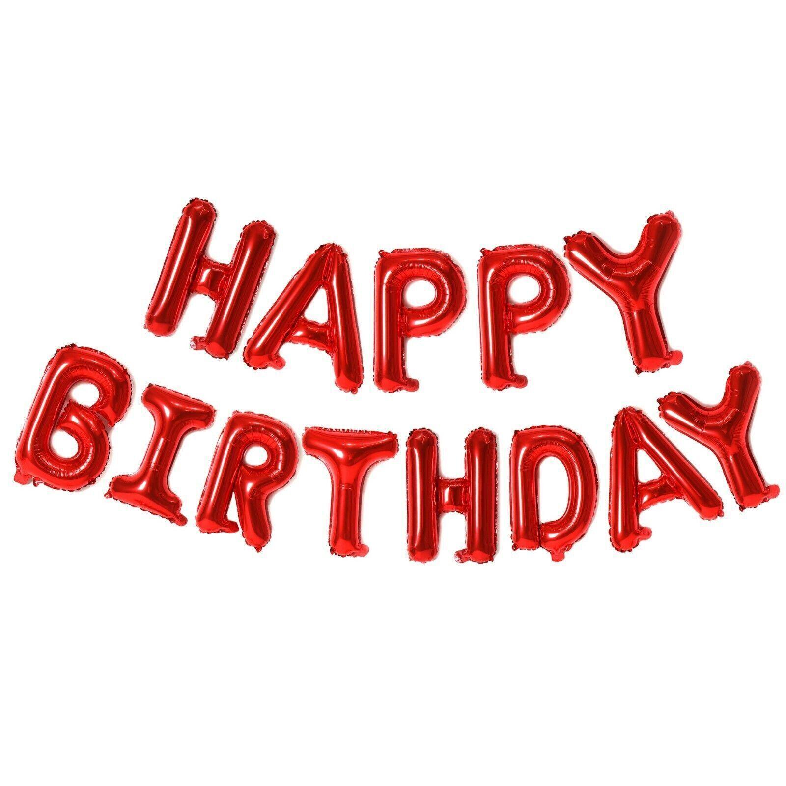 40Cm 3D Happy Birthday Letters Balloons Inflating Foil Banner Bunting Celebrate - Light Blue V528-COLOUR-LIGHTBLUE97617