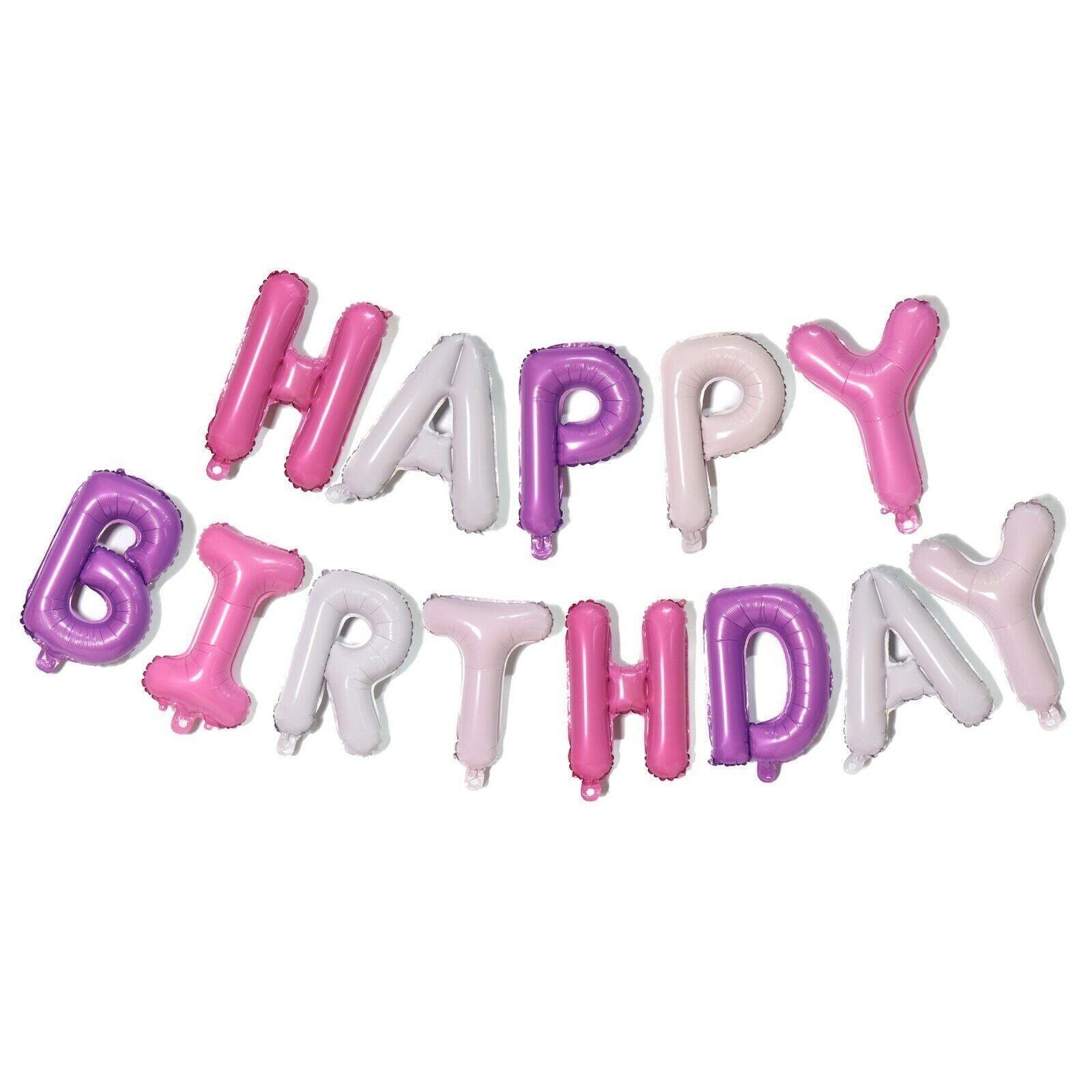 40Cm 3D Happy Birthday Letters Balloons Inflating Foil Banner Bunting Celebrate - Light Blue V528-COLOUR-LIGHTBLUE97617