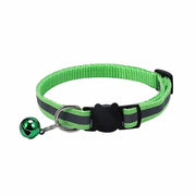 Reflective Cat Collar with Breakaway Buckle and Bell Adjustable for Small Pet Use - Light Green V528-COLOUR-LIGHTGREEN33291