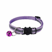 Reflective Cat Collar with Breakaway Buckle and Bell Adjustable for Small Pet Use - Light Purple V528-COLOUR-LIGHTPURPLE40727