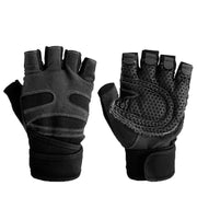 L Size Weight Lifting Gloves Gym Bodybuilding Fitness Workout Cycling Crossfit Men - One Pair Grey V528-COLOUR-ONEPAIRGREY72112