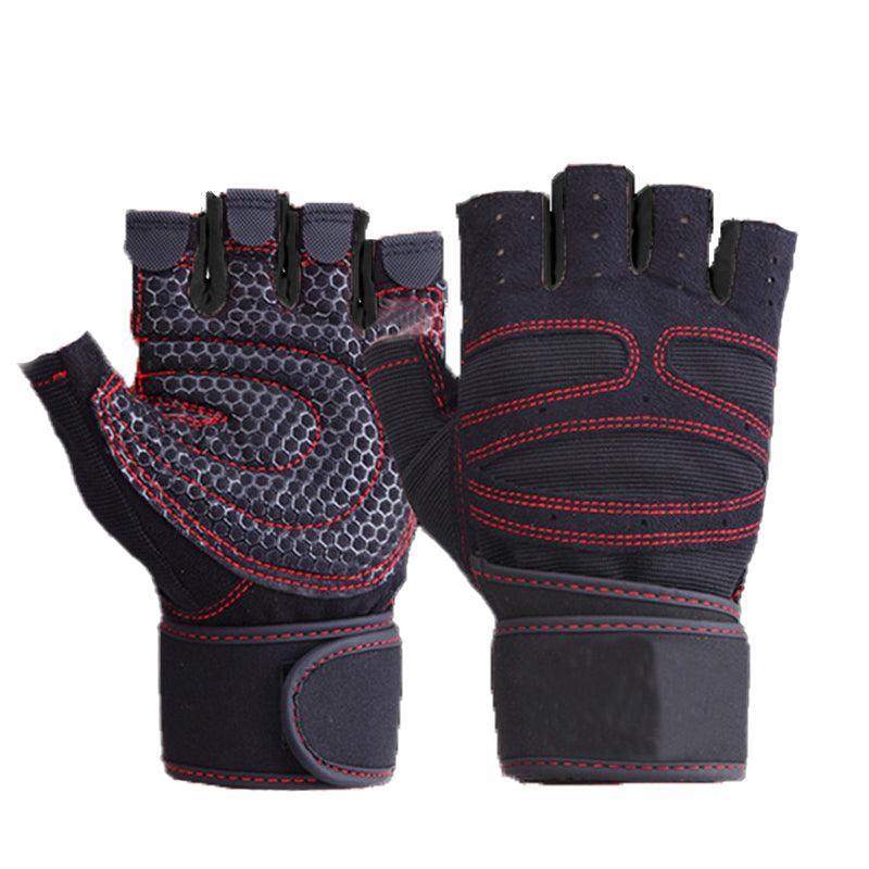 XL Size Aolikes Weight Lifting Gloves Gym Bodybuilding Fitness Workout Cycling Crossfit - One Pair Grey V528-COLOUR-ONEPAIRGREY77844