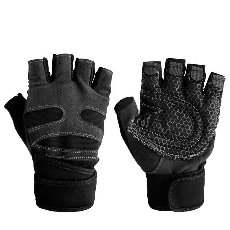 L Size Weight Lifting Gloves Gym Bodybuilding Fitness Workout Cycling Crossfit Men - One Pair Red V528-COLOUR-ONEPAIRRED98572