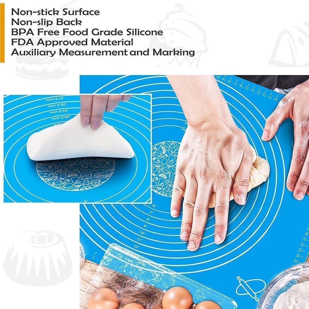 Orange Reusable Non-Stick Silicone Rolling Dough Mat Cake Pastry Baking Fondant Sheet - 40*30cm V528-COLOUR-ORANGE-SIZE-40-30CM34698