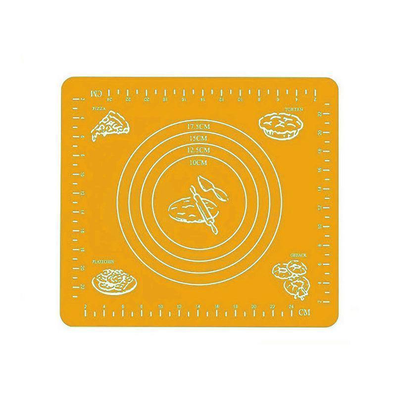 Orange Reusable Non-Stick Silicone Rolling Dough Mat Cake Pastry Baking Fondant Sheet - 40*30cm V528-COLOUR-ORANGE-SIZE-40-30CM34698
