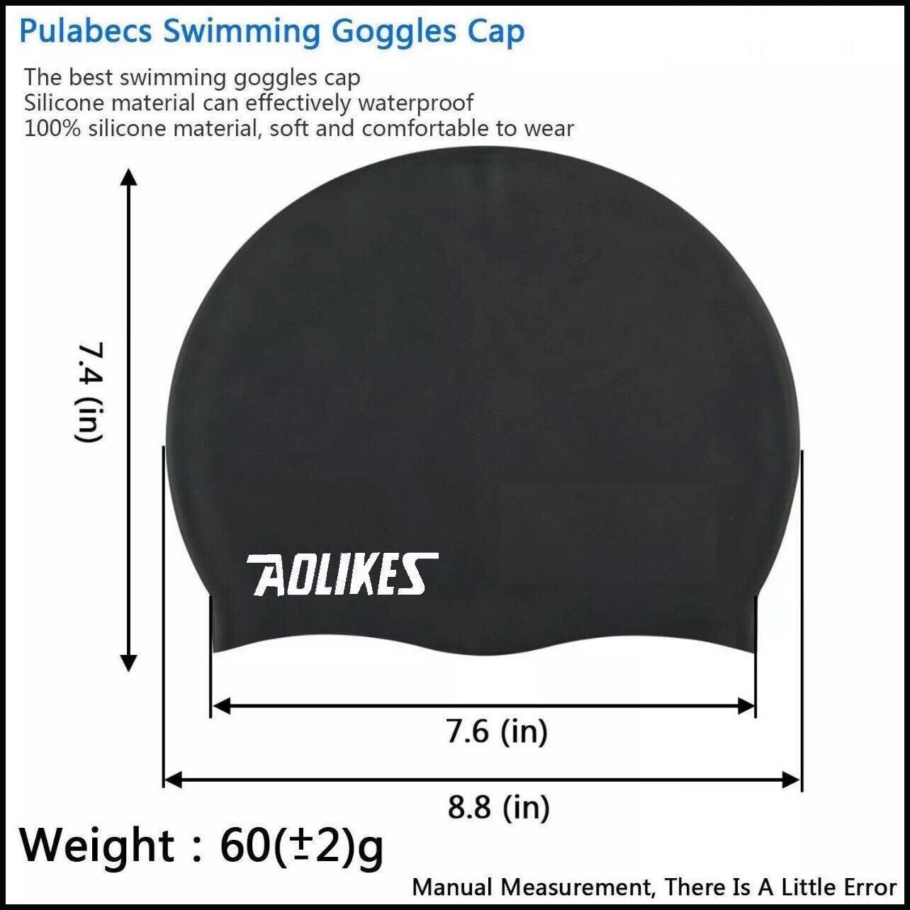 Aolikes Silicone Swimming Cap Waterproof Unisex Swim Hat for Men and Women - Pink V528-COLOUR-PINK50679