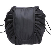 Portable Travel Makeup Bag Drawstring Cosmetic Pouch Lazy Storage Organiser Case - Pink White Strip V528-COLOUR-PINKWHITESTRIP67498