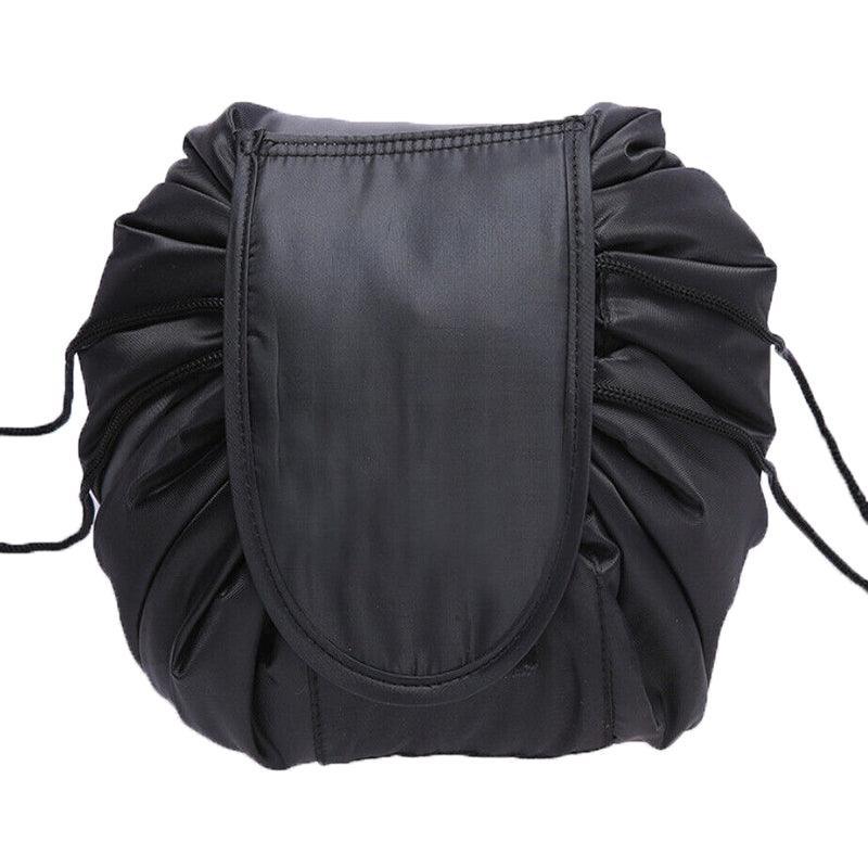 Portable Travel Makeup Bag Drawstring Cosmetic Pouch Lazy Storage Organiser Case - Pink White Strip V528-COLOUR-PINKWHITESTRIP67498