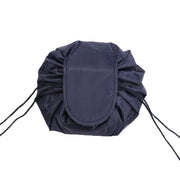 Portable Travel Makeup Bag Drawstring Cosmetic Pouch Lazy Storage Organiser Case - Pink White Strip V528-COLOUR-PINKWHITESTRIP67498