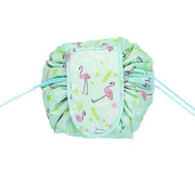 Portable Travel Makeup Bag Drawstring Cosmetic Pouch Lazy Storage Organiser Case - Pink White Strip V528-COLOUR-PINKWHITESTRIP67498