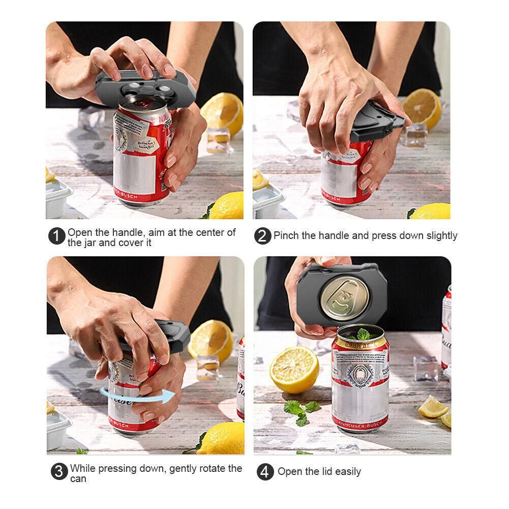 Topless Can Opener Manual Kitchen Tool for Beer Soda and Tin Bottles - Red V528-COLOUR-RED17232