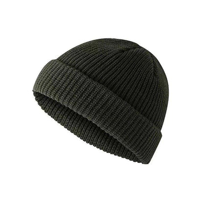 Men Women Mini Fisherman Beanie Winter Spring Hat Soft Knitted Docker Skull Cap - Red V528-COLOUR-RED27557