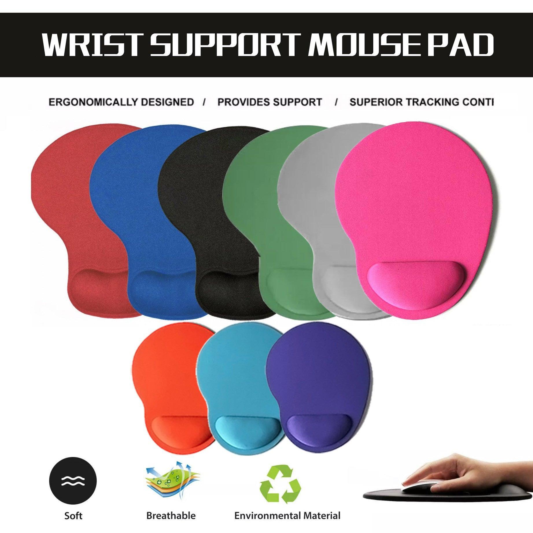Comfort Mouse Pad with Built In Wrist Support Non Slip Ergonomic Mice Mat - Red V528-COLOUR-RED57796