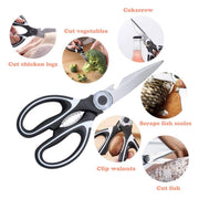 Heavy Duty Kitchen Scissors Multi Purpose Stainless Steel Chicken Bone Cutter - Red V528-COLOUR-RED82134