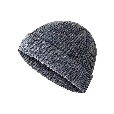 Men Women Mini Fisherman Beanie Winter Spring Hat Soft Knitted Docker Skull Cap - Rose Red V528-COLOUR-ROSERED18534