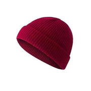 Men Women Mini Fisherman Beanie Winter Spring Hat Soft Knitted Docker Skull Cap - Rose Red V528-COLOUR-ROSERED18534