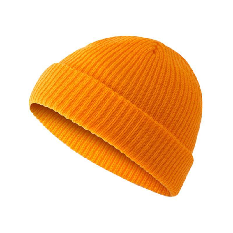 Men Women Mini Fisherman Beanie Winter Spring Hat Soft Knitted Docker Skull Cap - Rose Red V528-COLOUR-ROSERED18534