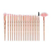 20 Pcs Eye Make-Up Brushes Diamond Unicorn Eyeshadow Eyebrow Blending Brush Set - Transparent V528-COLOUR-TRANSPARENT68666