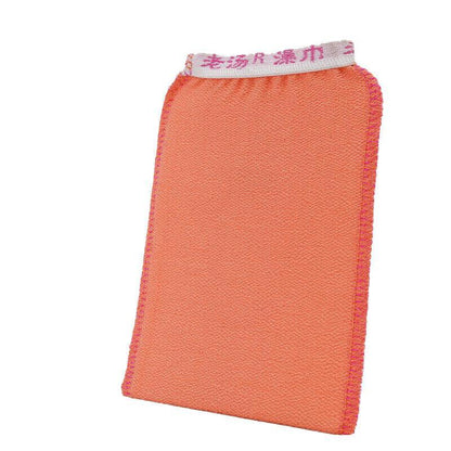 5 Pcs Towel Exfoliating Bath Washcloth Viscose Scrub Mitten Towel - Yellow *5 PCS V528-COLOUR-YELLOW-5PCS31037