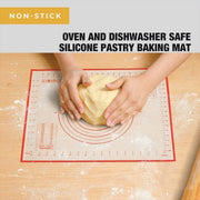 Non-Stick Silicone Baking Mat Rolling Cake Dough Scale Pastry Clay Fondant Sheet - Red 60*60cm V528-COLOURANDSIZE-RED60-60CM51282
