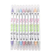 10-Color Set Double Head Shimmer Marker Pens for Albums & Doodles - 10-Colour Set V528-COLOURPEN-10COLOUR-25383