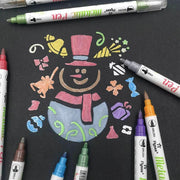 10-Color Set Double Head Shimmer Marker Pens for Albums & Doodles - 10-Colour Set V528-COLOURPEN-10COLOUR-25383