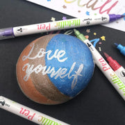 10-Color Set Double Head Shimmer Marker Pens for Albums & Doodles - 10-Colour Set V528-COLOURPEN-10COLOUR-25383
