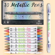 10-Color Set Double Head Shimmer Marker Pens for Albums & Doodles - 10-Colour Set V528-COLOURPEN-10COLOUR-25383