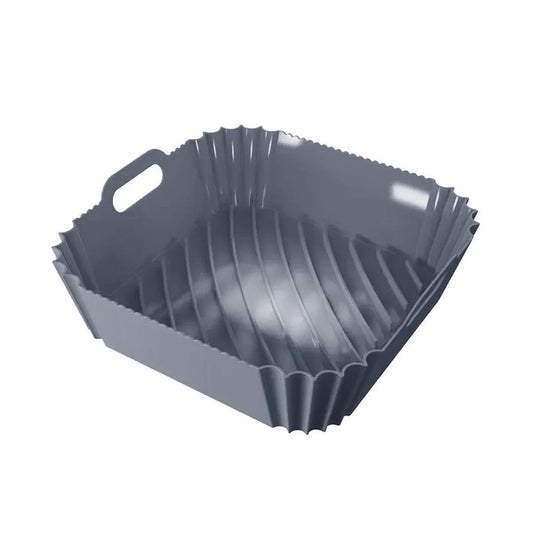 Air Fryer Silicone Pot Basket Liner Non Stick Reusable Baking Tray Accessories - Grey V528-COMAL-GREY-829926