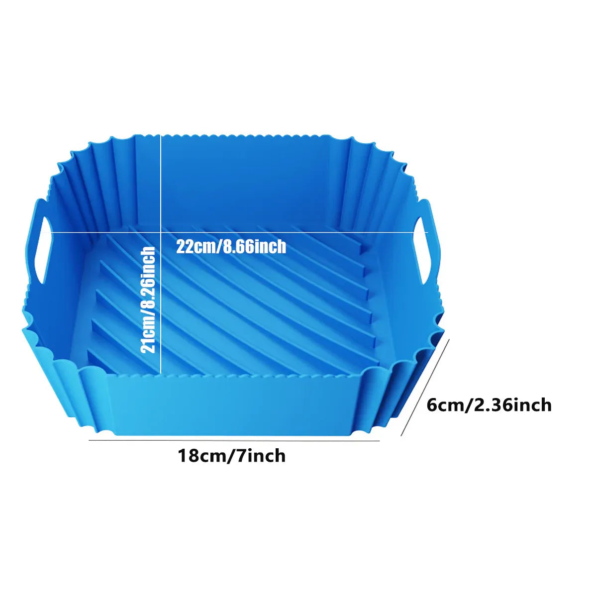 Air Fryer Silicone Pot Basket Liner Non Stick Reusable Baking Tray Accessories - Grey V528-COMAL-GREY-829926