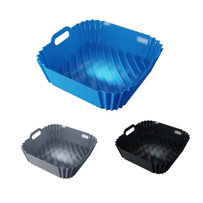 Air Fryer Silicone Pot Basket Liner Non Stick Reusable Baking Tray Accessories - Grey V528-COMAL-GREY-829926